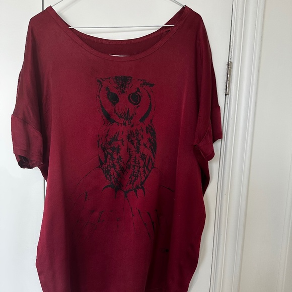 Unique silk screen top by Caroline xPop - Picture 1 of 7